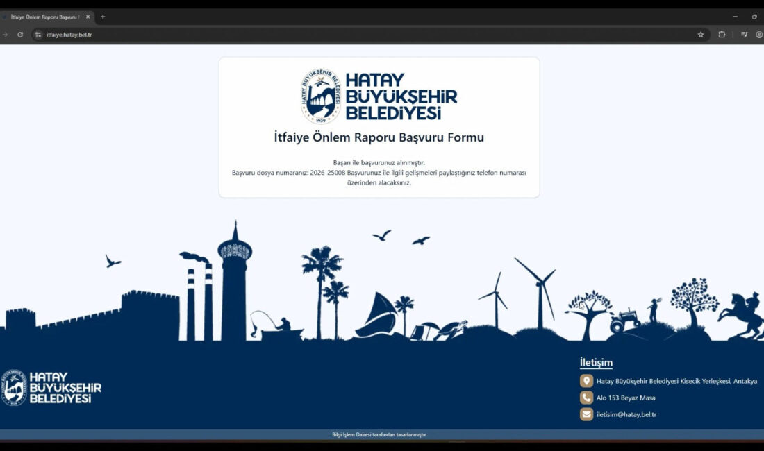 HBB, İtfaiye Önlem Raporu Başvurularını Dijital Ortama Taşıdı Hatay Büyükşehir Belediyesi (HBB), dijital dönüşüm hamleleriyle vatandaşlara pratik, hızlı