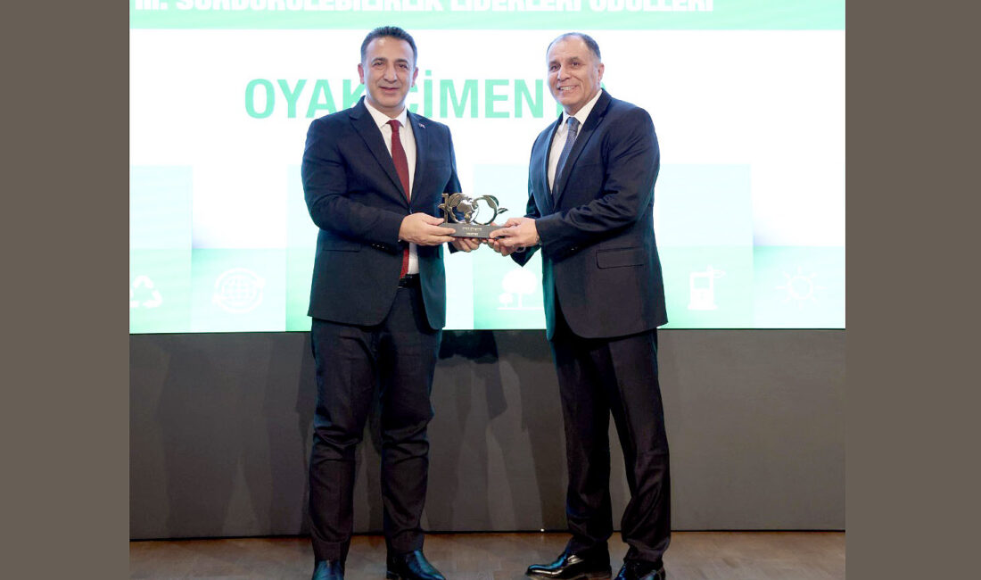 OYAK Çimento, InBusiness Dergisi tarafından düzenlenen “Sürdürülebilirlik Liderleri Ödülleri”nde, çevre