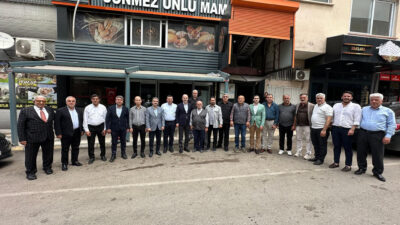 Hatay Milletvekili Abdulkadir Özel, İskenderun İlçe Başkanı Bülent Özer ile