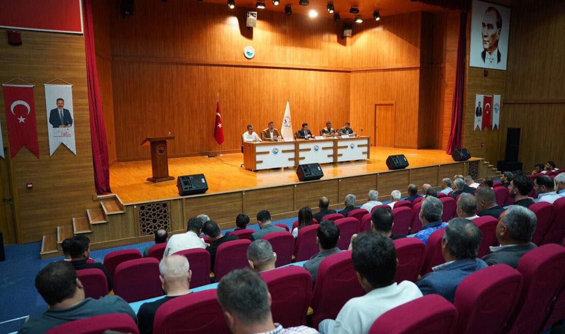 İlçemiz genelinde sürdürülen altyapı çalışmaları kapsamında değerlendirme ve bilgilendirme toplantısı