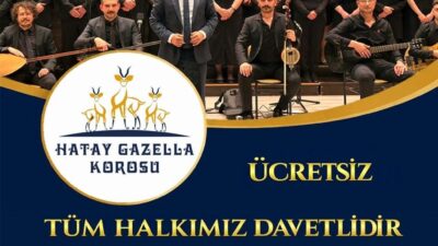 Hatay Büyükşehir Belediyesi (HBB) bünyesinde faaliyetlerini sürdüren Hatay Gazella Korosu,