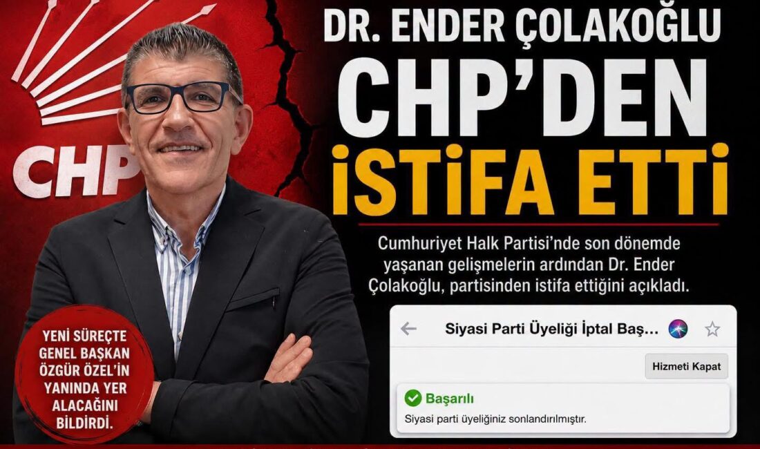 Dr. Ender Çolakoğlu CHP’den İstifa Etti Hatay siyasetinin tanınan isimlerinden Uzm. Dr. Ender Çolakoğlu, Cumhuriyet Halk