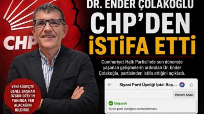 Hatay siyasetinin tanınan isimlerinden Uzm. Dr. Ender Çolakoğlu, Cumhuriyet Halk