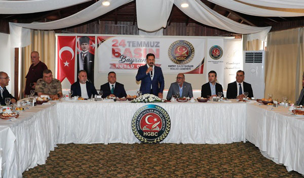 Masatlı: Basın, Halkla Devlet Arasındaki En Doğru Köprüdür Hatay Gazeteciler Birliği Cemiyeti tarafından 24 Temmuz Gazeteciler ve Basın