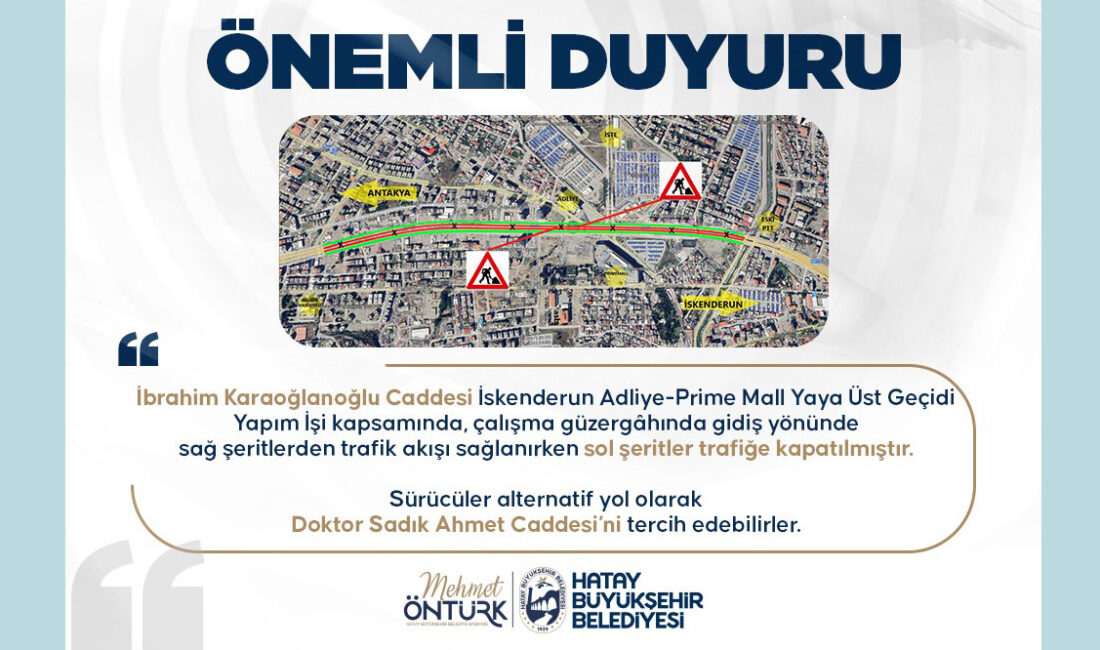 Hatay Büyükşehir Belediyesi (HBB), il genelinde trafiğin sağlıklı ve güvenli