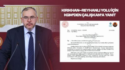 Karayolları Genel Müdürlüğü, Kırıkhan-Reyhanlı devlet yolundaki çalışmaların sürdüğünü açıkladı. Saadet